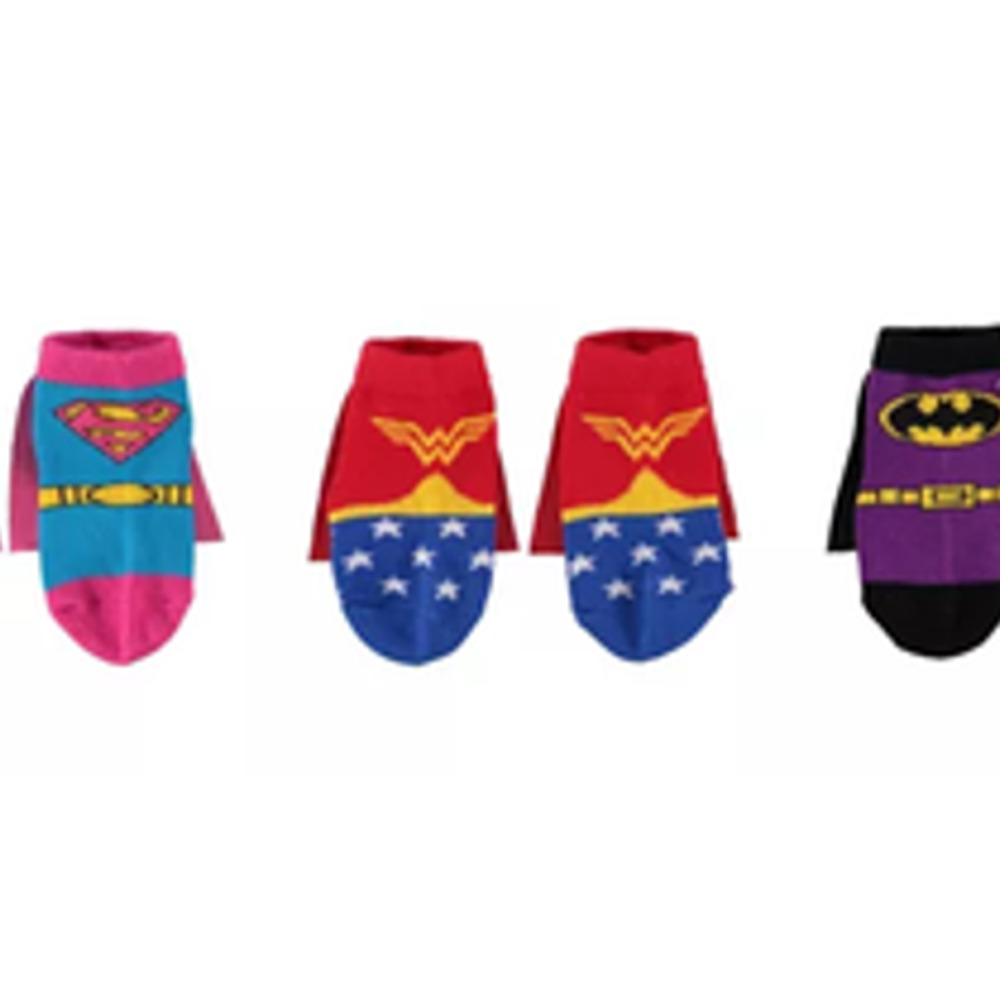 Superhero Socks 3 HAPPY THREADS Baby Girls  Pack 0-12 month NWT